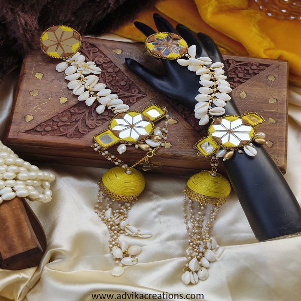 mirror handicraft kalira with hathphool 