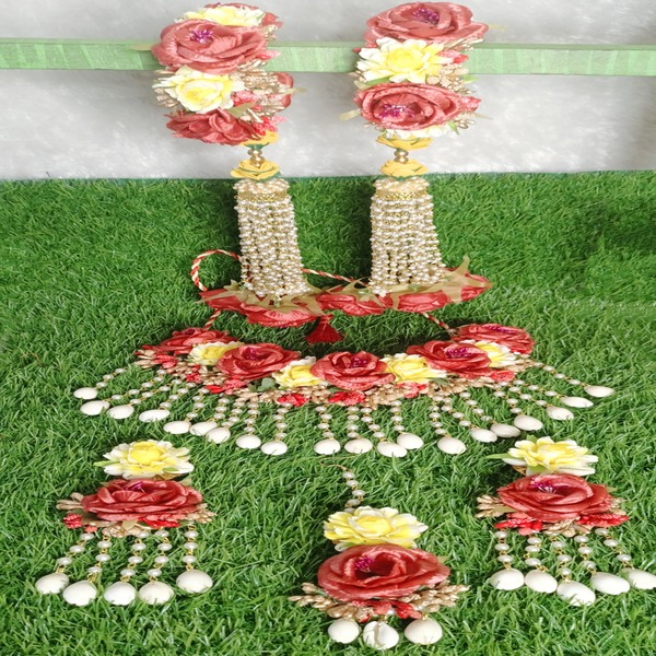 Rose flower jewellery set