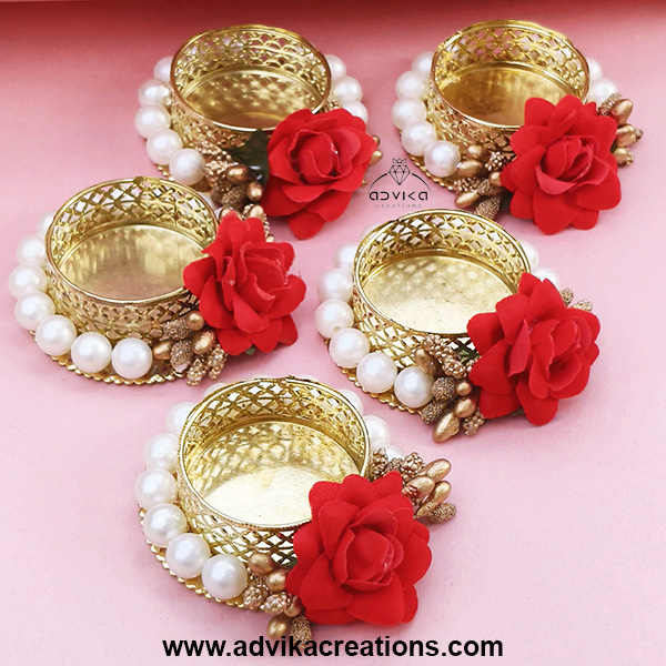 Set 0f 5 Designer Mini Tray for pooja Rituals