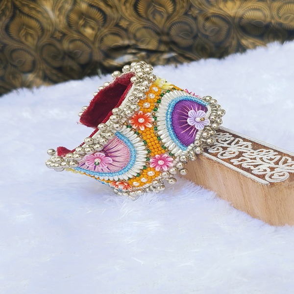 Handmade Handcuff with Vibrant Thread Work
