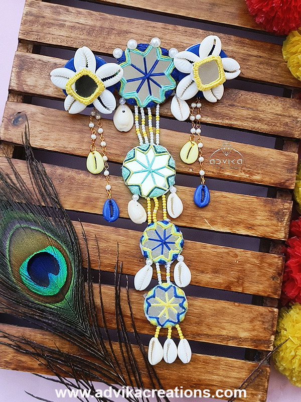 Ethnic mirror hair clip