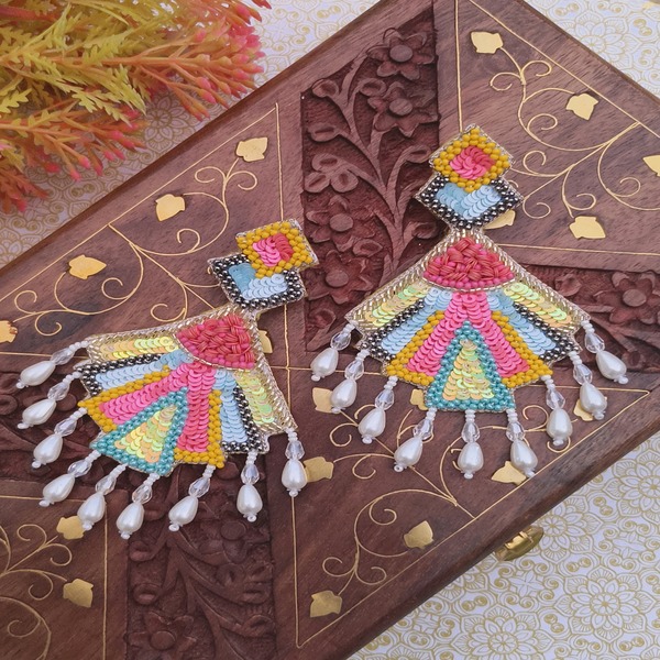 flared Beaded Earring for women and girls