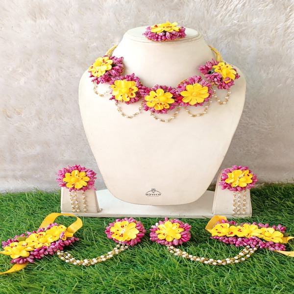 Handmade Artificial Flowers Jewellery