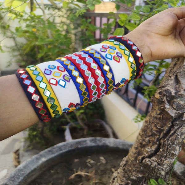 Multi color Handcrafted Cotton Thread Bangle