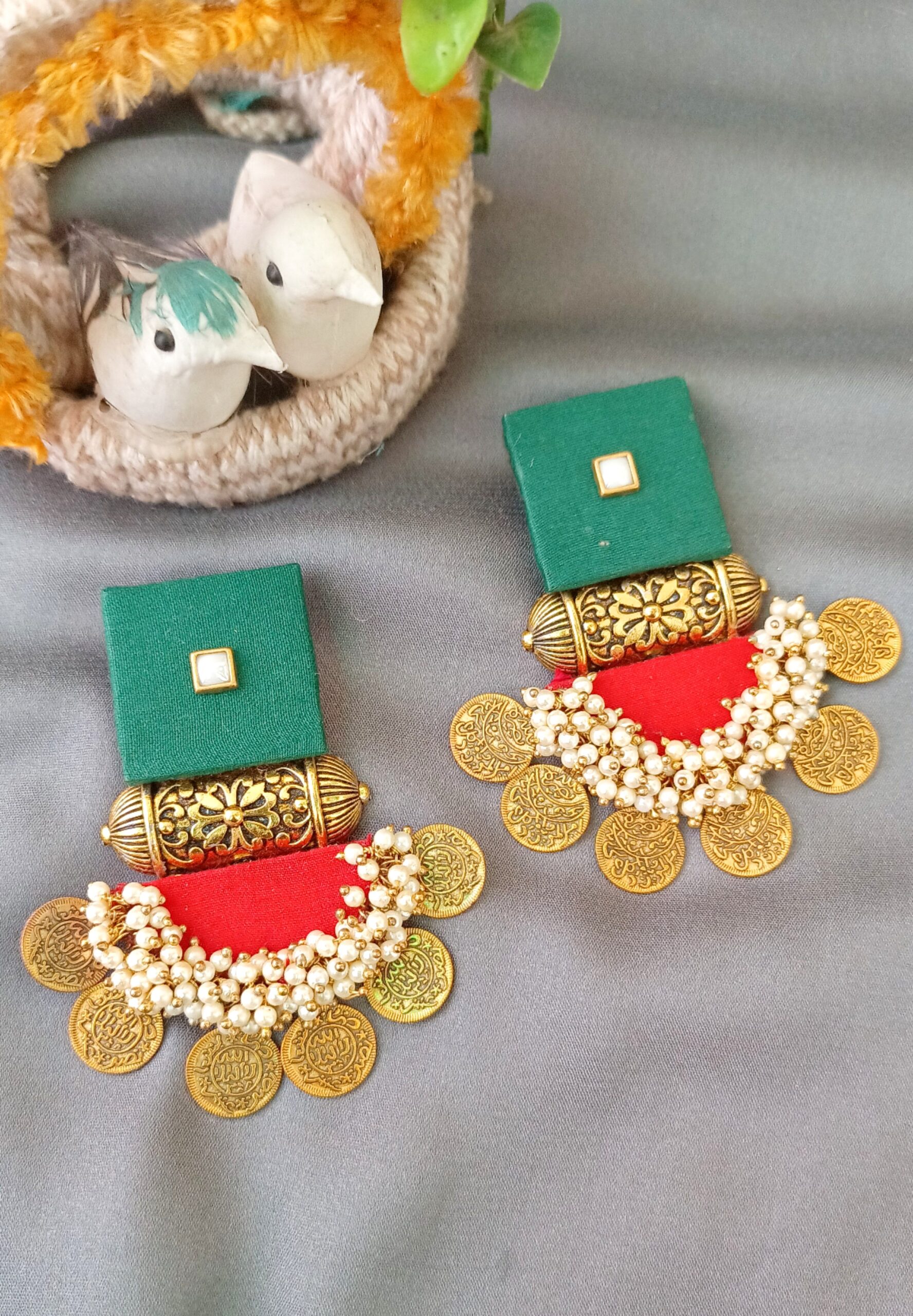 Indian Traditional Fabric Earring