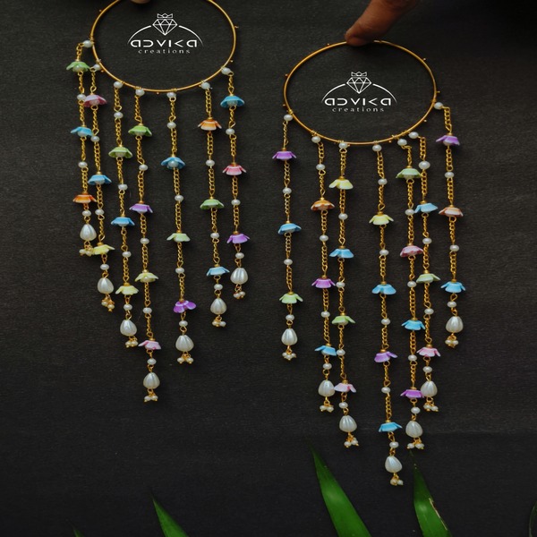 Kalire TRADITIONAL Pearl kalire with multi color hanging Attached with doted bangles