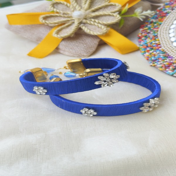 adjustable kada bangle with stone work 