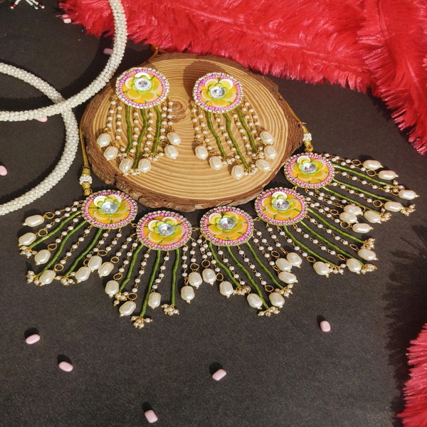 Green Beaded Choker set