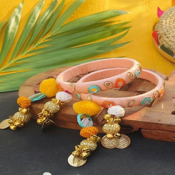 Charming Cotton Thread Kada Bangle with hanging