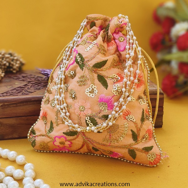 Threaded Embroideries Elegance potli