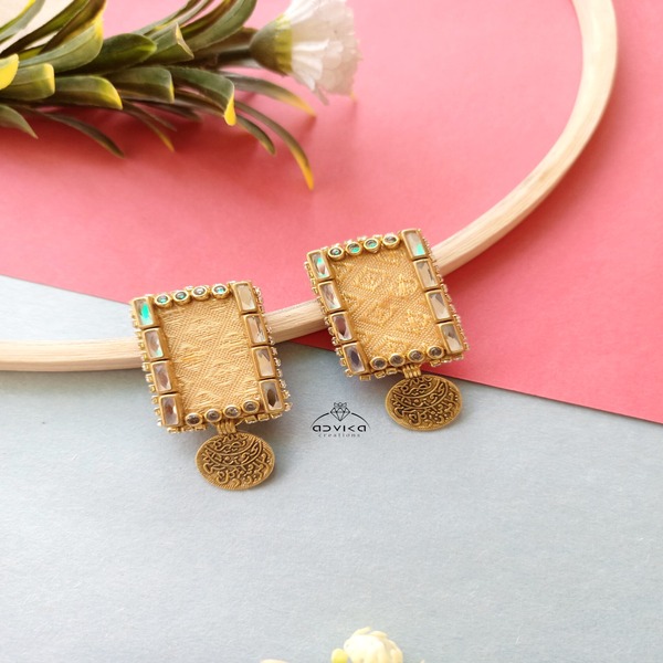 Jacquard fabric Earring