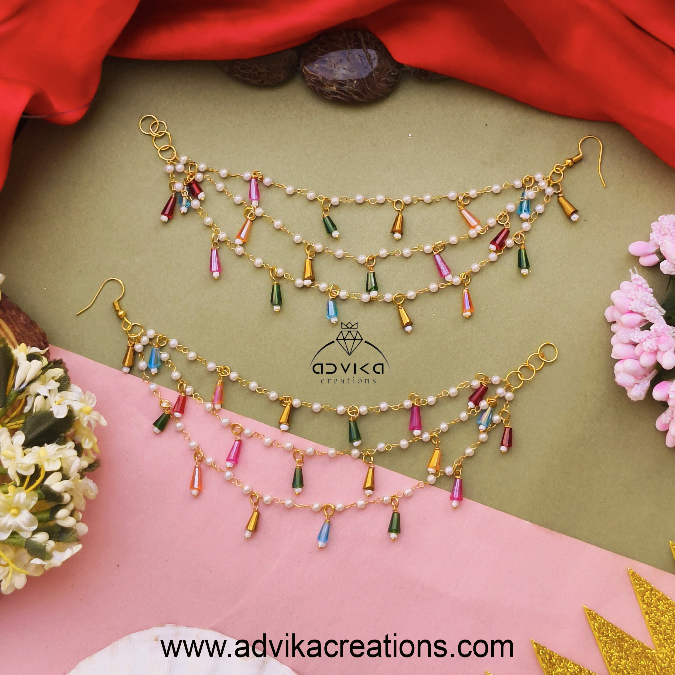 Multicolor Pencil Bead Sahara Chain