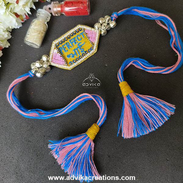 Embroidered perfect bhai rakhi