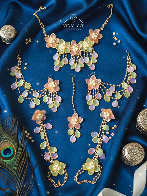 Garden Pastel Floral Jewelry Set