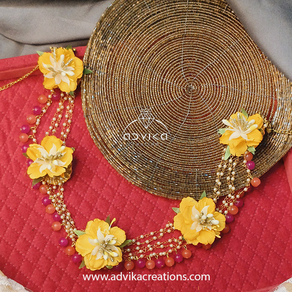 Yellow Flower 5-Layer Waist Chain