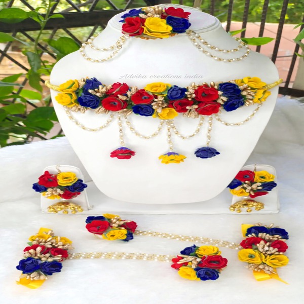 HANDMADE FLOWER JEWELLERY SET