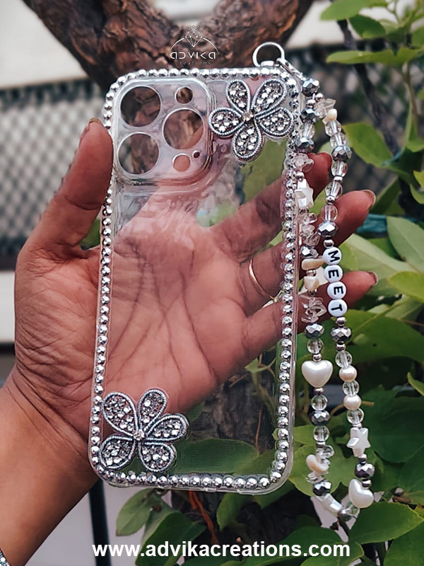 Customised name moblie cover with string