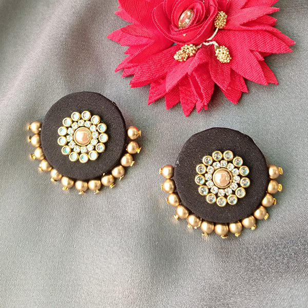 Black Kundan Earring