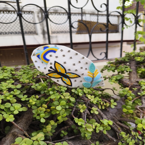 Enchanted Elegance Butterfly Beaded Hairband