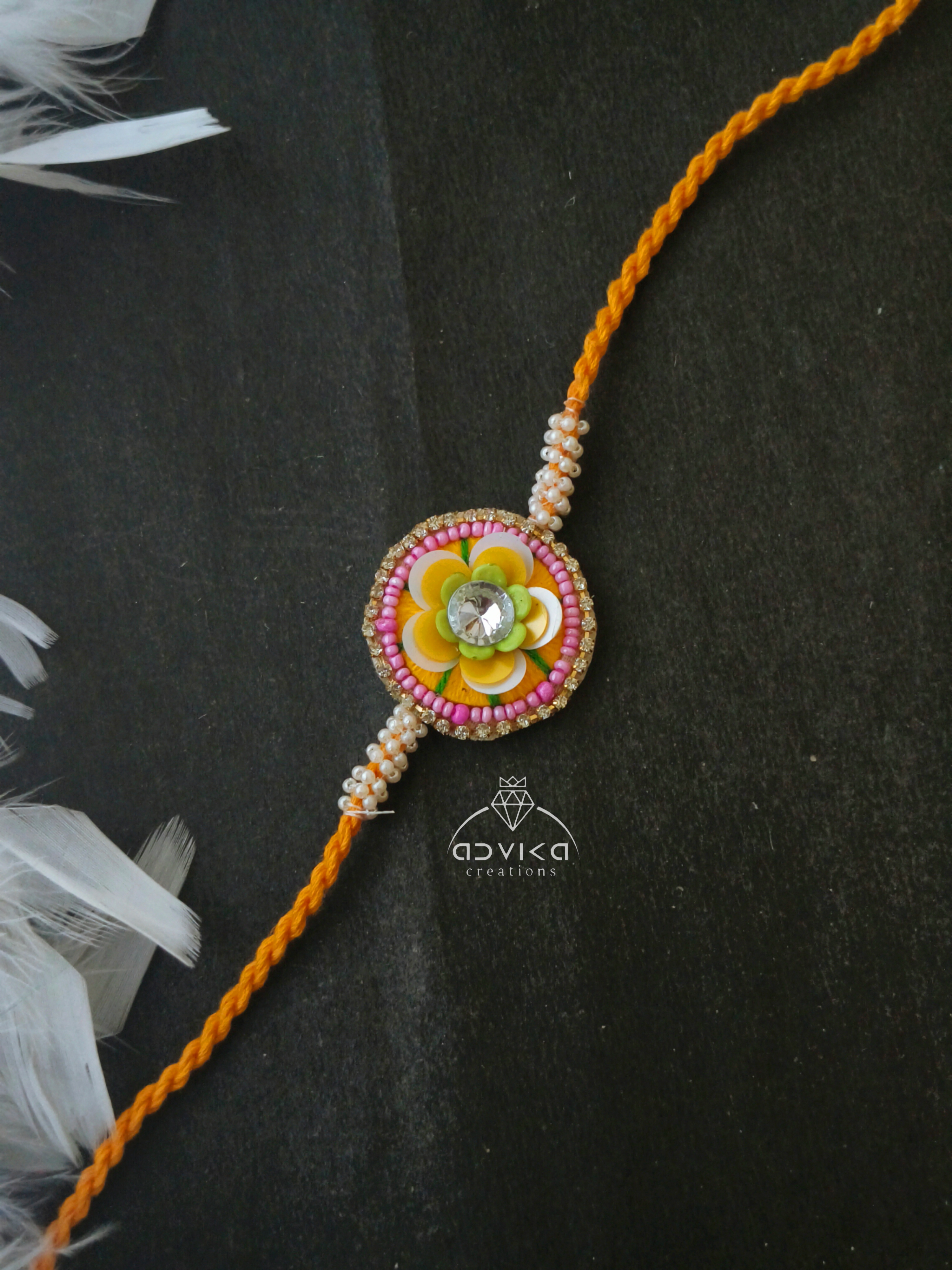 Beaded Round Bhaiya Rakhi