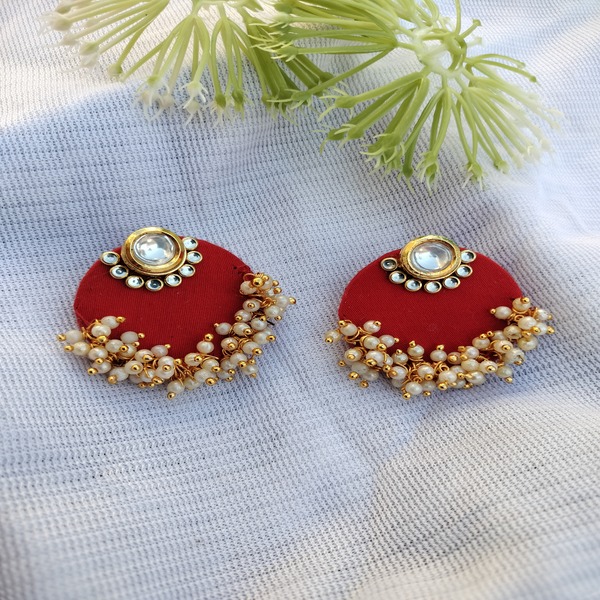 Beautiful kundan Fabric Earring for women and Girls