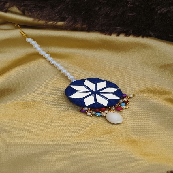 Cotton Thread embroidered Mirror Mangtika for women and girls