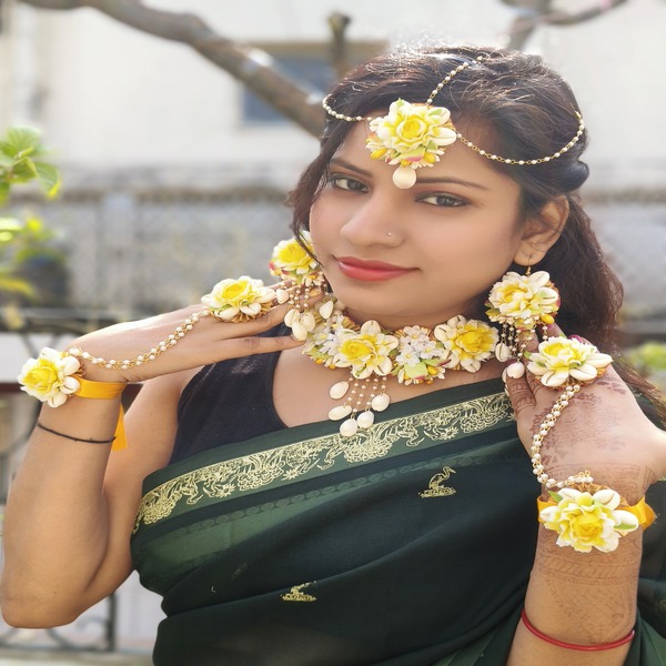 SHELL FLORAL JEWELLERY SET