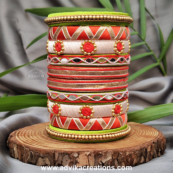 Desi Diva Silk Wrapped Bangles