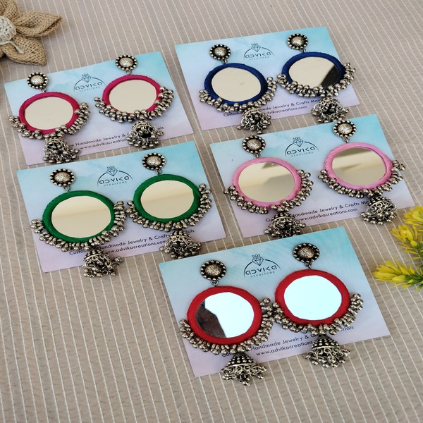 5 pair Combo mirror earring for women and girls