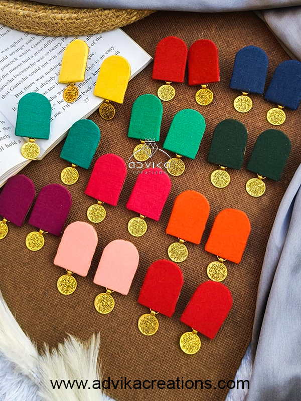 Set of 50 Pairs Multicolor with Golden Coin Hanging