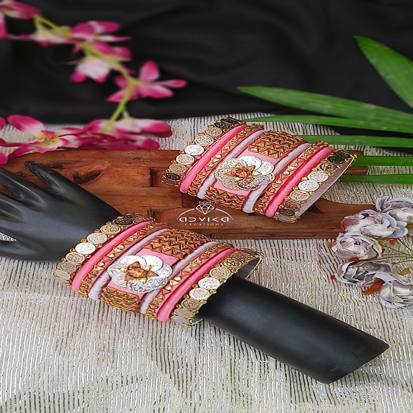 Silk Thread Silver Laxmi Coin Bangles