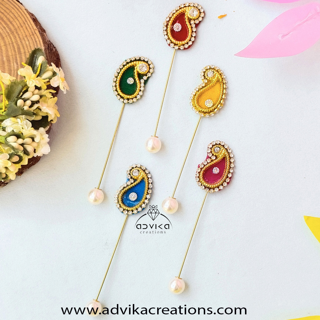 Mor booti brooch set of 5