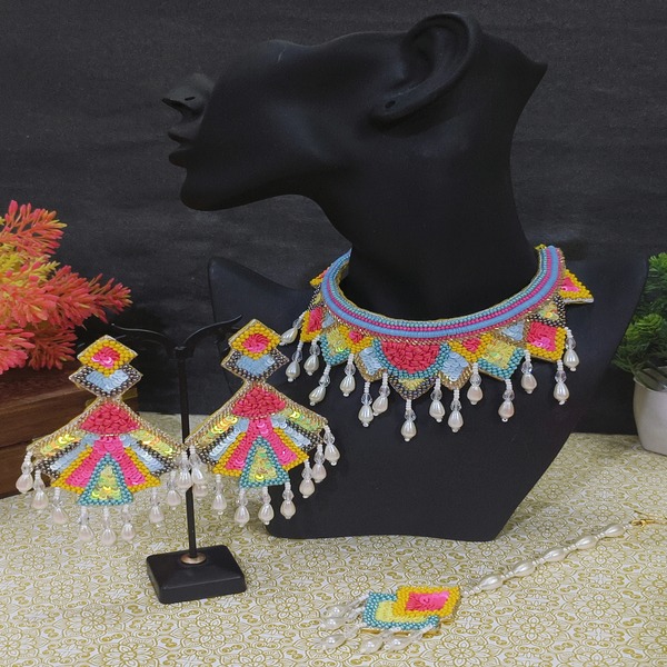 Colorfull Haldi Mehndi Jewellery Set