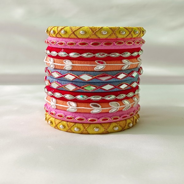 Embellished Handmade cotton bangle for women's and girls