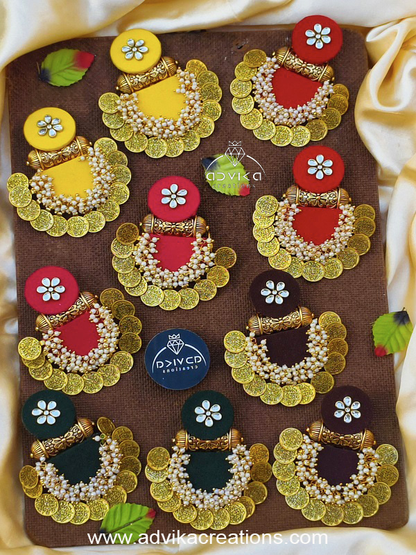 Fabric Tabiz Earrings set of 5