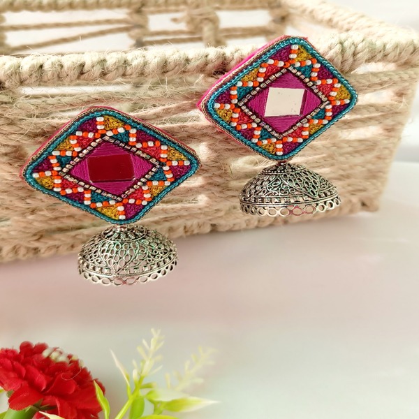Ultra Unique multicolor mirron Earring