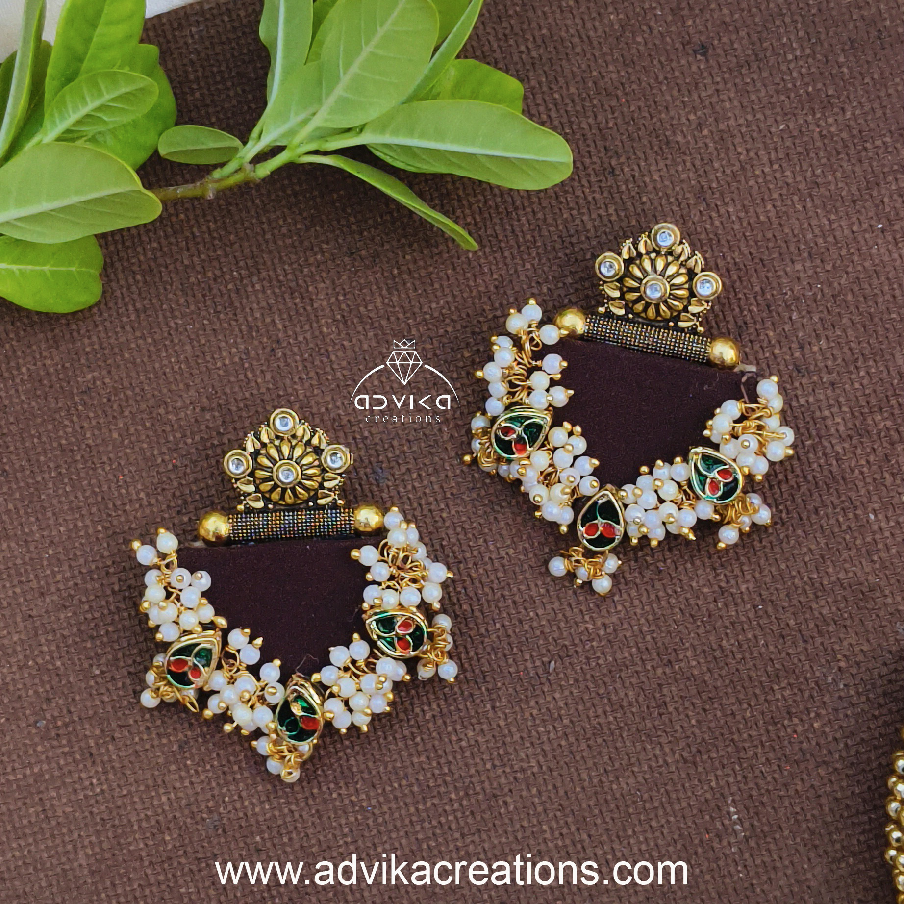 Meenakari earrings