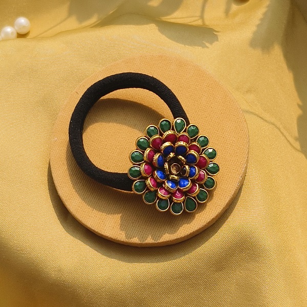 Charming Stylish kundan Hair Rubber Band for Girls and Women