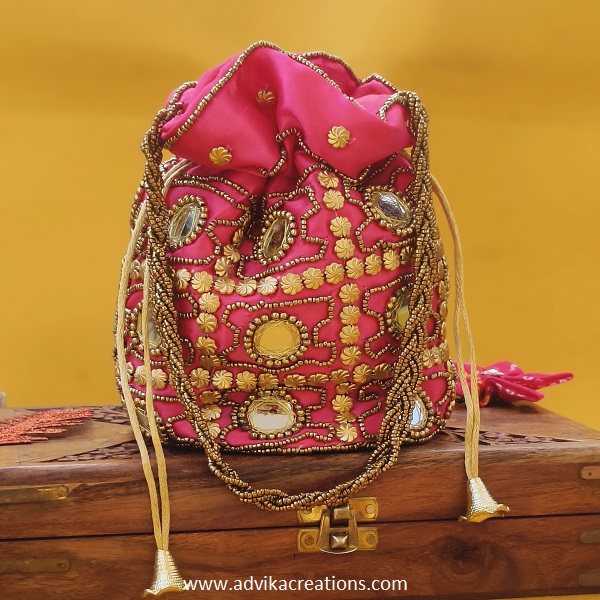 Artful Blossoms potli