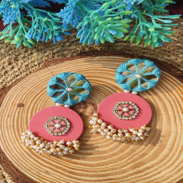 Imperial doal color mirror earring for women and girls