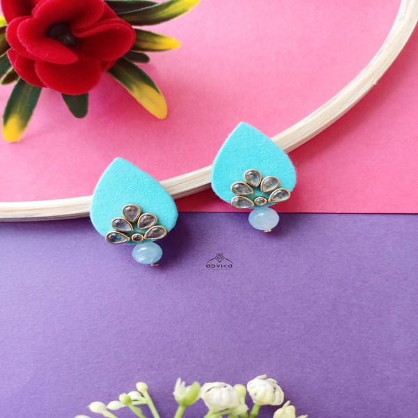 Drop shape Fabric Earring