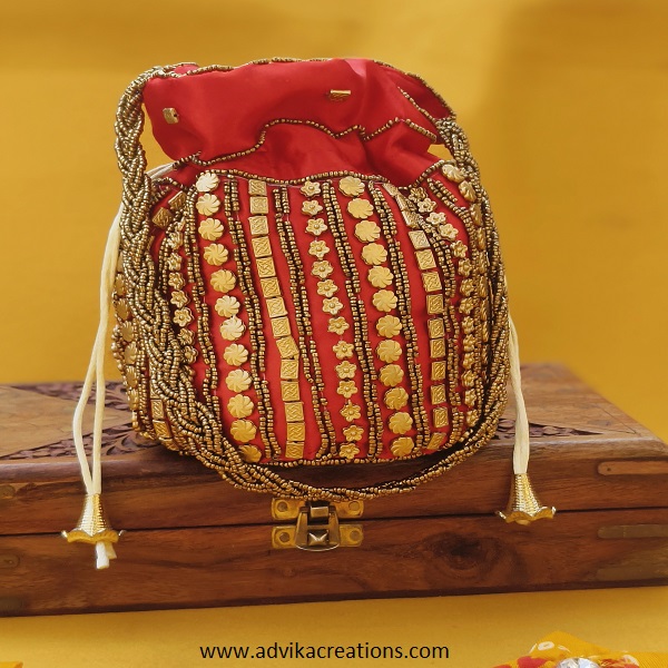 Threaded Elegance potli