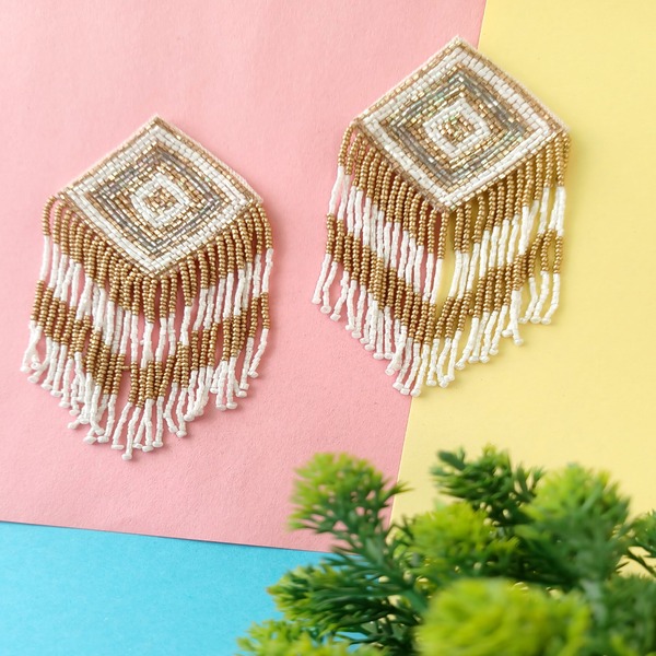 Statement beaded earrings