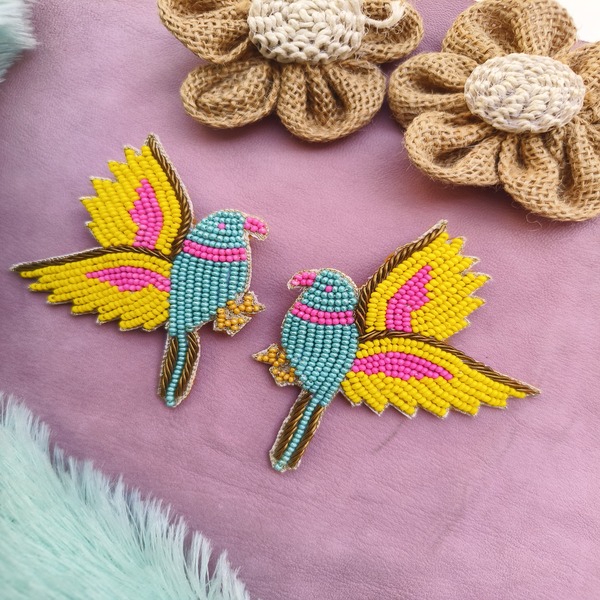 Flying Bird Beaded Earring