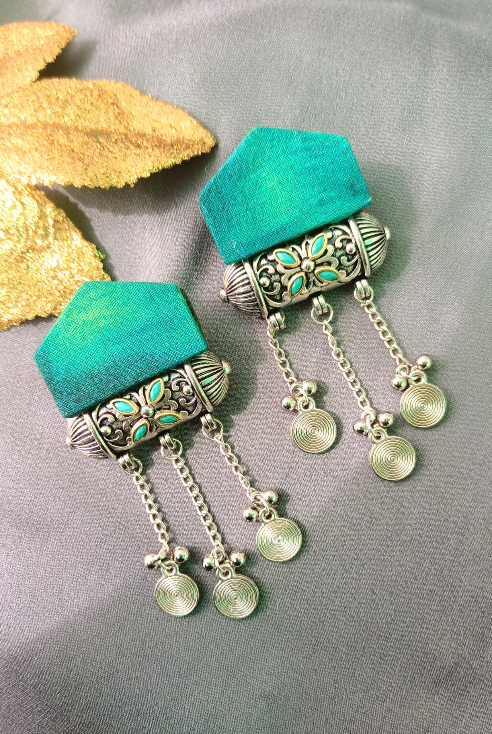 Sea Green tabeej Earring set