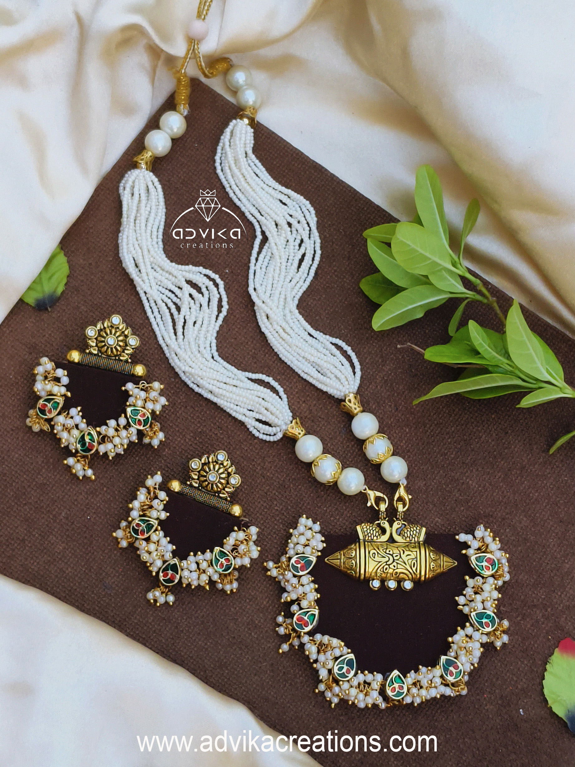 Meenakari necklace set