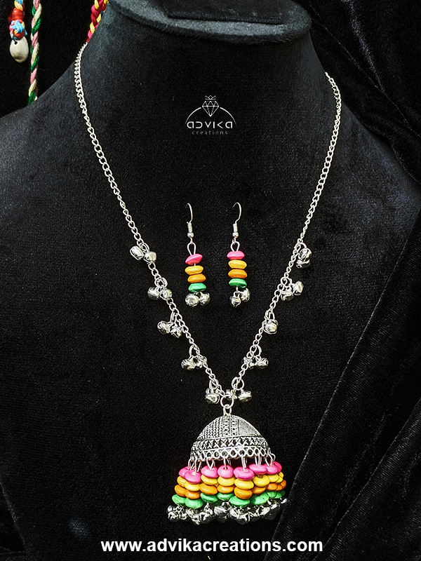 Oxidised Jhumka Mala 1