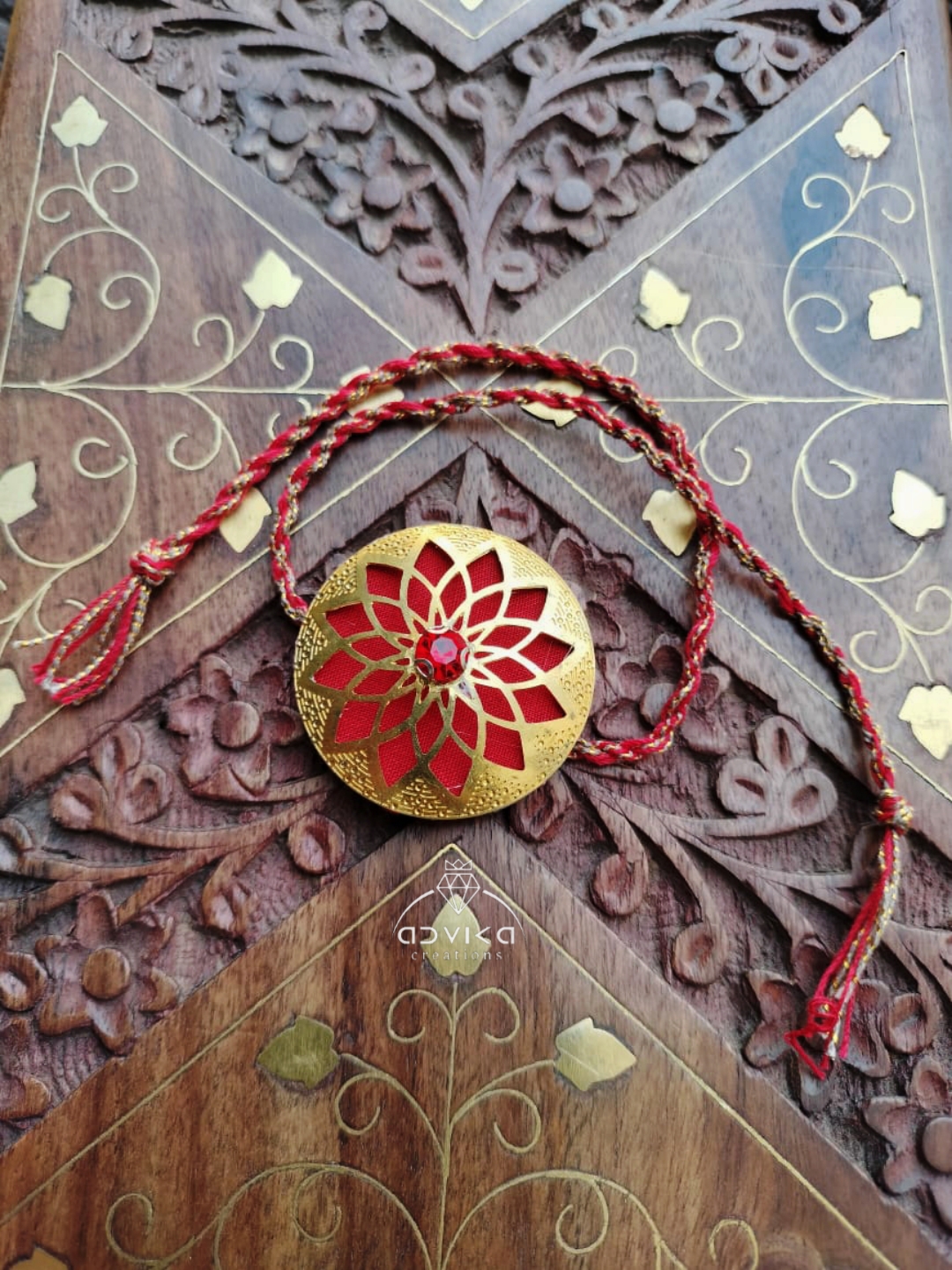 Red Mandala Rakhi