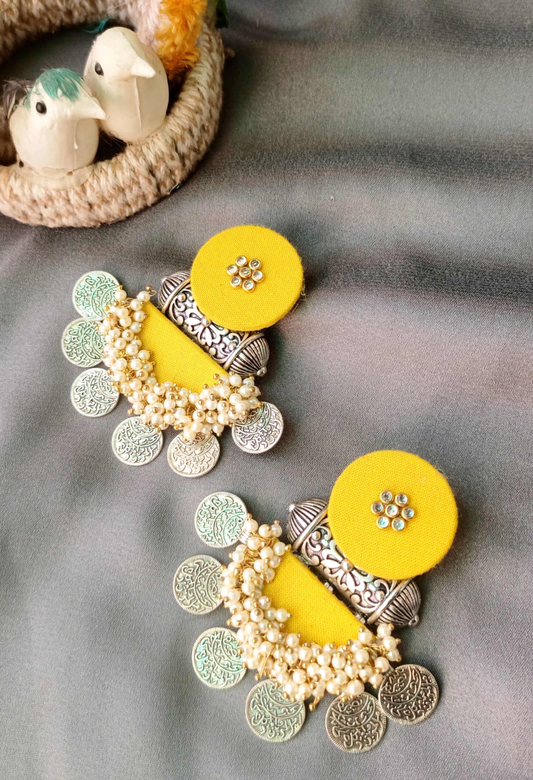 Haldi Fabric Earring