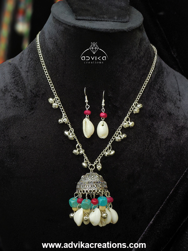 Oxidised Jhumka Mala 6